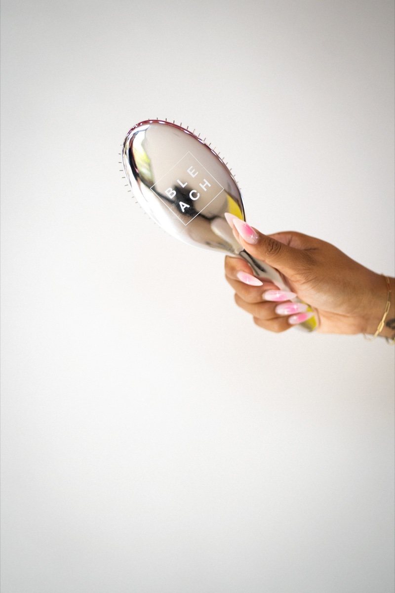 The chrome BLEACH hair brush